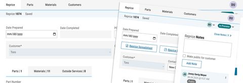 manufacturing reprice details